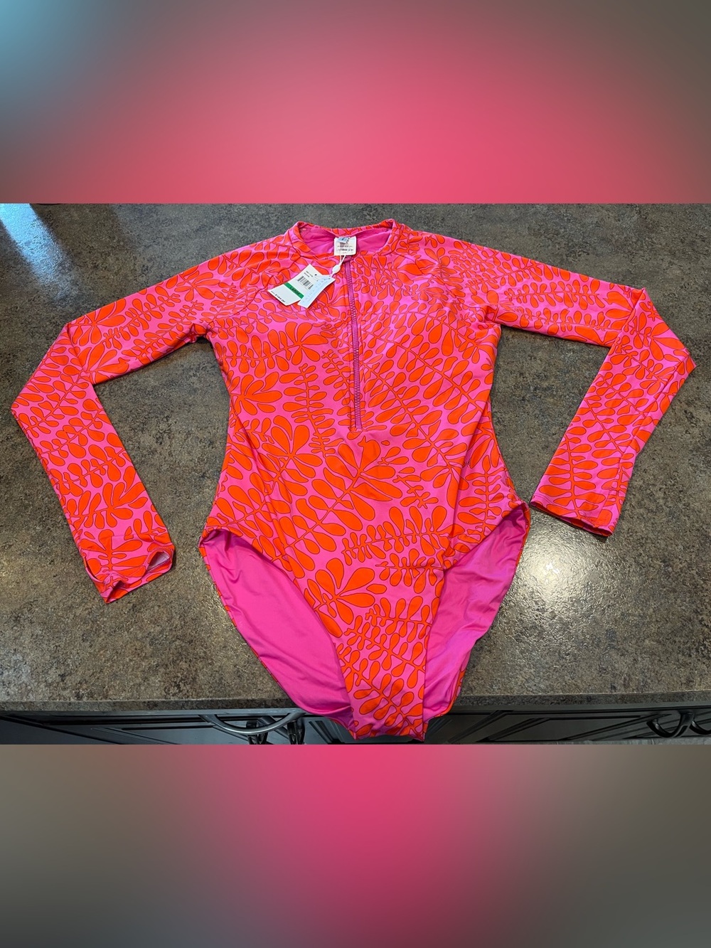 Trina Turk Trellis Paddle Board One-Piece, size L, NWT - Picture 3 of 10